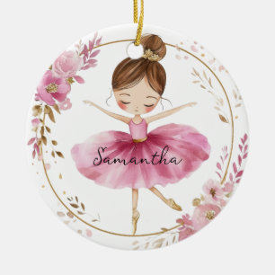 Personalisiert Ballerina Girl Keramik Ornament
