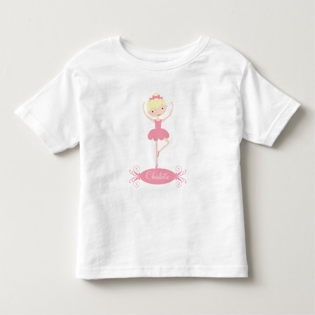 Personalisiert Ballerina Girls T - Shirt (Vorderseite)