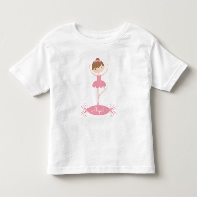 Personalisiert Ballerina Girls T - Shirt (Vorderseite)