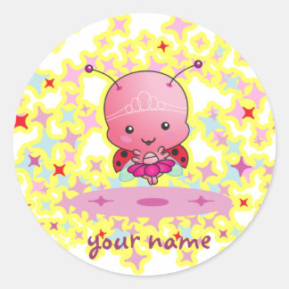 Personalisiert Ballerina Ladybug Sticker