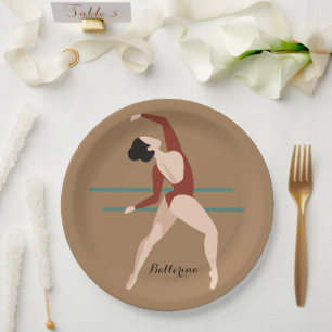 Personalisiert Ballerina Pappteller