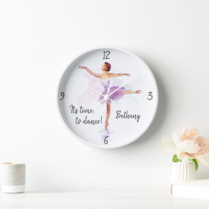 Personalisiert Ballerina 'Time to Dance' (plus Nam Uhr