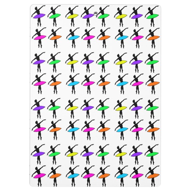 Personalisiert Ballet Tance Teacher Ballerina Tutu Klemmbrett (Rückseite)