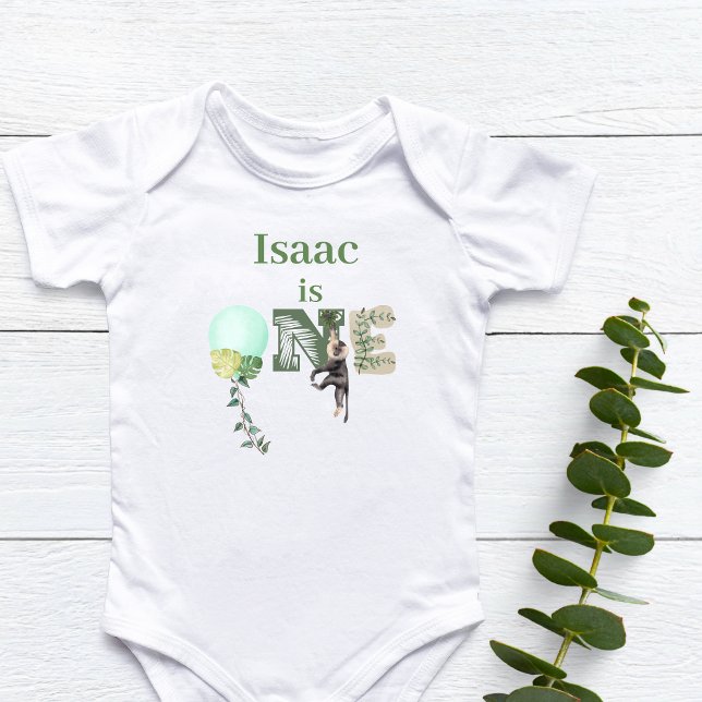 Personalisiert Balloon 1. Geburtstag Baby Bodysuit Baby Strampler (Personalized Balloon 1st Birthday Baby Bodysuit)