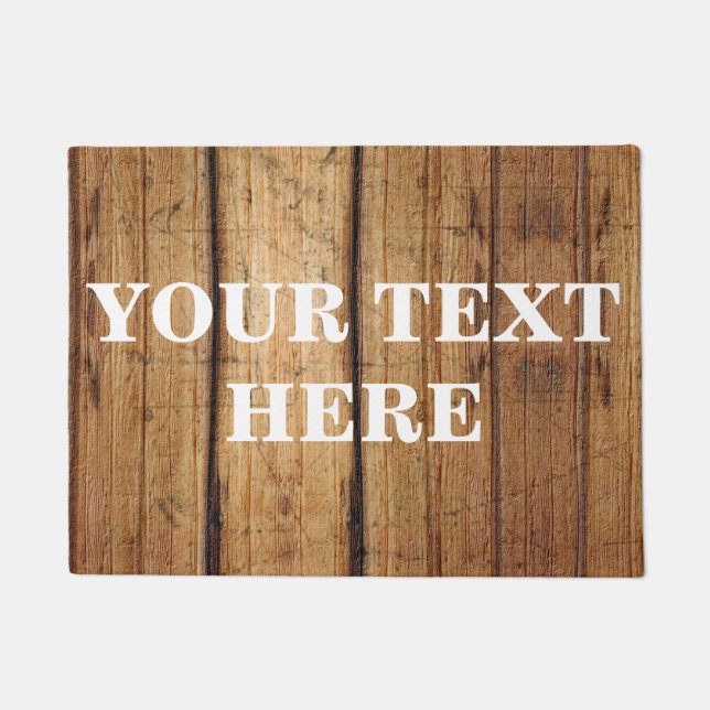 Personalisiert Bamboo Wood Doormat Fußmatte (Vorderseite)