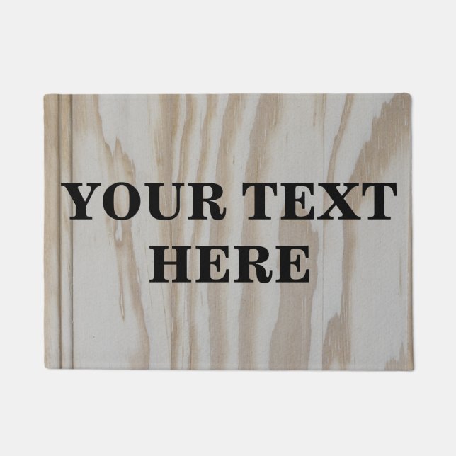 Personalisiert Bamboo Wood Fußmatte (Vorderseite)