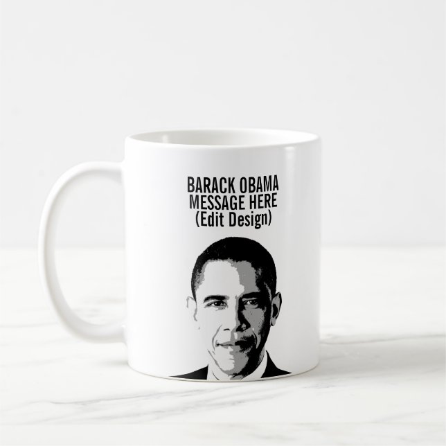 Personalisiert Barack Obama Kaffeetasse (Links)