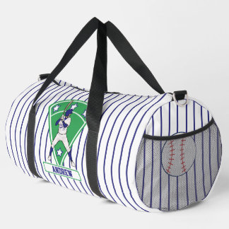 Personalisiert Baseball Batter Star blau Duffle Bag