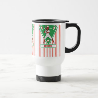 Personalisiert Baseball Batter Star Red Reisebecher