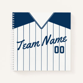 Personalisiert Baseball Softball Jersey-Notebook Notizbuch