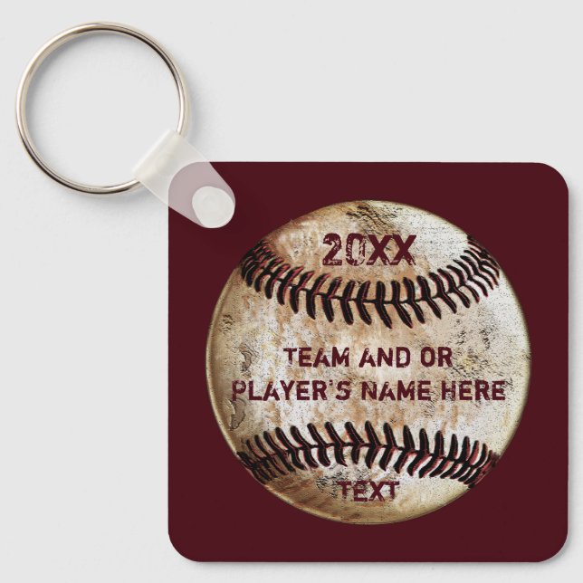 PERSONALISIERT, Baseball-Souvenirs, Baseball Schlüsselanhänger (Vorderseite)