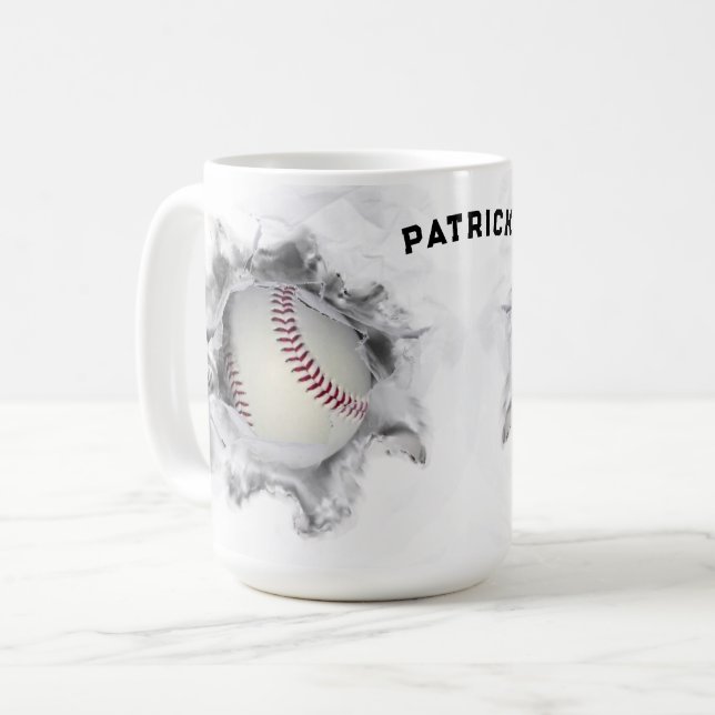 Personalisiert Baseball Tasse (Vorderseite Links)