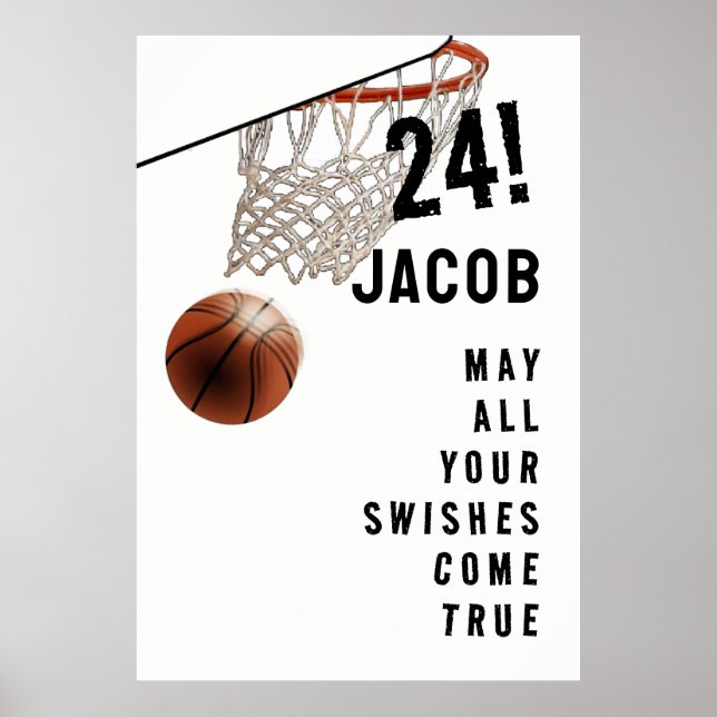 Personalisiert Basketball Abschluss Poster (Vorne)