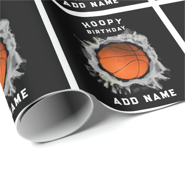Personalisiert Basketball Geburtstag Geschenkpapier (Rolleneckpunkt)