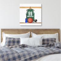Personalisiert Basketball Jersey Wrapped Canvas