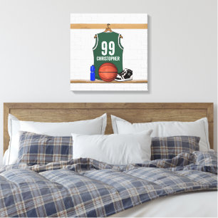 Personalisiert Basketball Jersey Wrapped Canvas Leinwanddruck