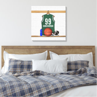 Personalisiert Basketball Jersey Wrapped Canvas Leinwanddruck