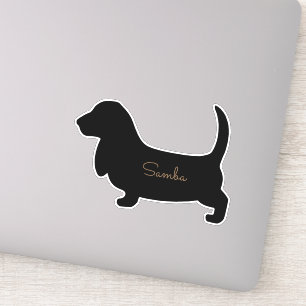 Personalisiert Basset Hound Aufkleber