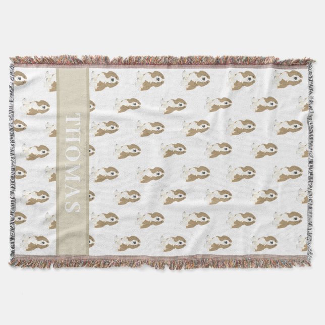 Personalisiert Basset Hound Decke (Vorderseite)