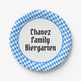 Personalisiert bayerisches Oktoberfest Pappteller