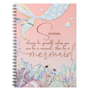 Personalisiert "Be a Mermaid" Notizblock