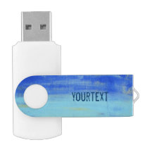Personalisiert Beach Blue Yellow Abstrakte Art