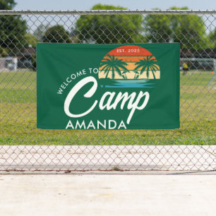 Personalisiert Beach Camp Junggeselinnen-Abschied  Banner