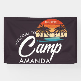 Personalisiert Beach Camp Junggeselinnen-Abschied Banner