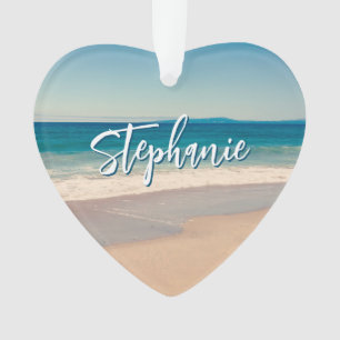 Personalisiert Beach Foto Blue Landschaftlich Ornament