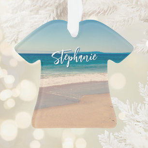 Personalisiert Beach Foto Blue Landschaftlich Ornament