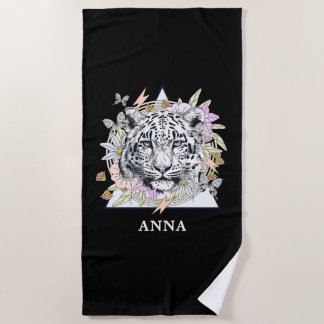 Personalisiert Beach Handtuch Individuelle Name Wh