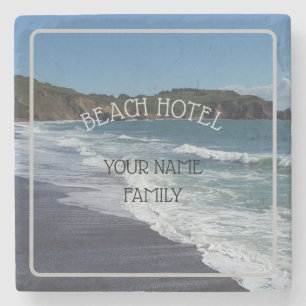 Personalisiert Beach Hotel Deco Stone Untersetzer