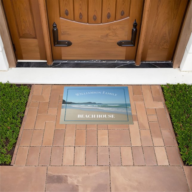 Personalisiert Beach House Door Mat Fußmatte (Außenbereich)