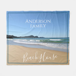 Personalisiert Beach House Fleece Throw Blanket