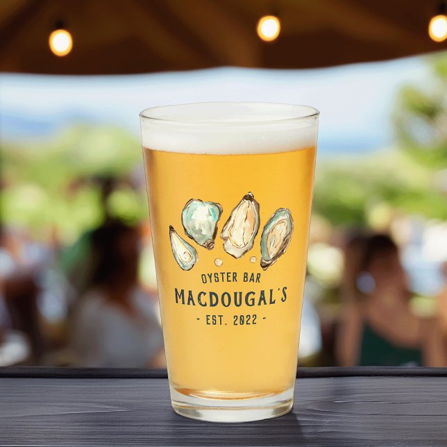 Personalisiert Beach House Oyster Bar Glas (Von Creator hochgeladen)
