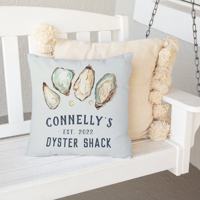 Personalisiert Beach House Oyster Shack Kissen (Von Creator hochgeladen)