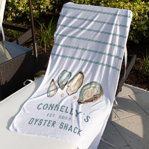 Personalisiert Beach House Oyster Shack Strandtuch