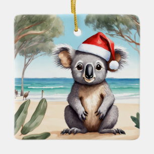 Personalisiert Beach Koala Bear Australien Weihnac Keramikornament