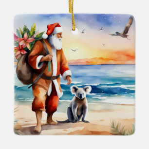 Personalisiert Beach Koala Bear Australien Weihnac Keramikornament