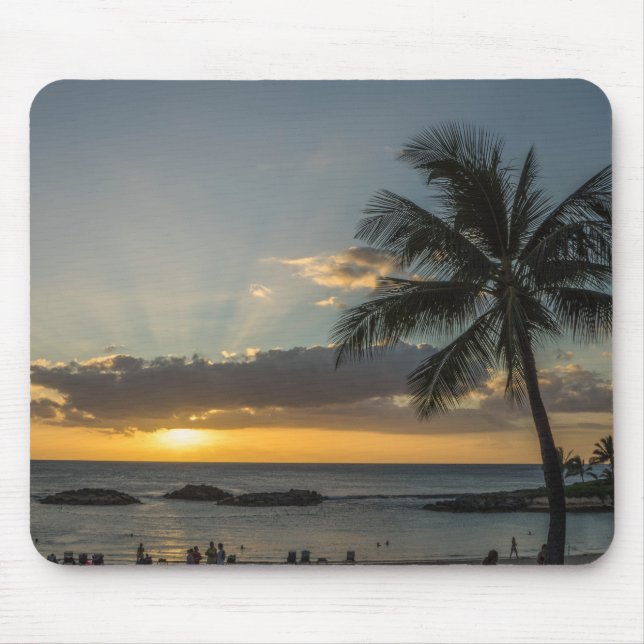 Personalisiert Beach Palm Tree Tropical Mousepad (Vorne)