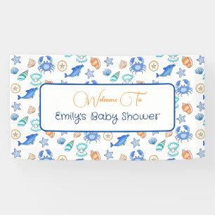 Personalisiert Beach Themed Baby Dusche Banner