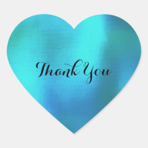 Personalisiert Beach Tiffany Ocean Blue Herz Herz-Aufkleber