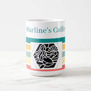 Personalisiert Beachy Colors Mermaid Kaffeetasse