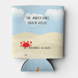 Personalisiert Beachy Crab Dosenkühler