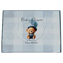 Personalisiert Bear Jean Baby Showbeutel Große Geschenktüte