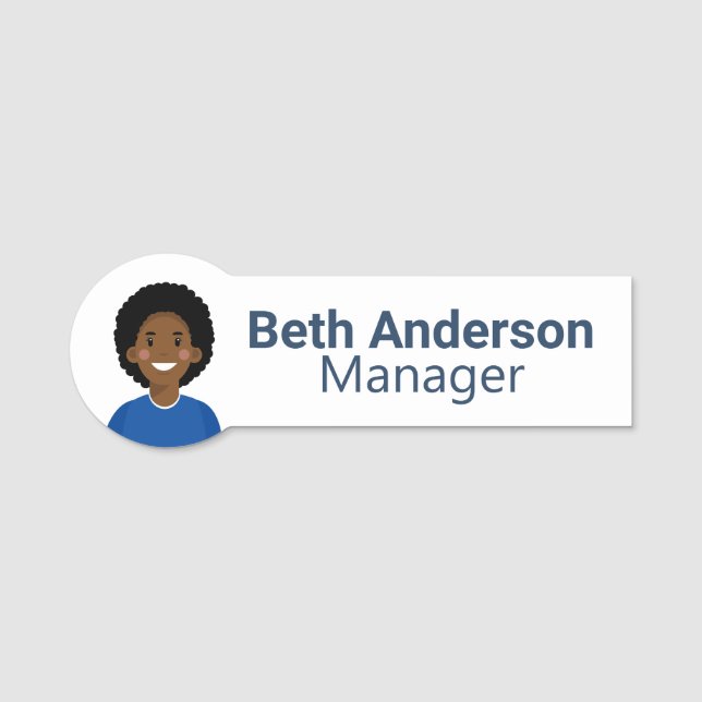 Personalisiert bearbeitbar namensschild (Vorderseite)