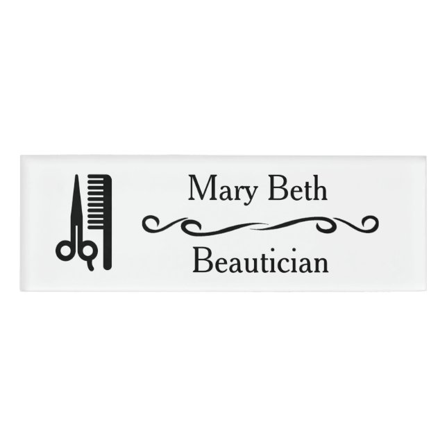 Personalisiert Beautician Beauty Salon Namensschil Namenschild (Vorderseite)