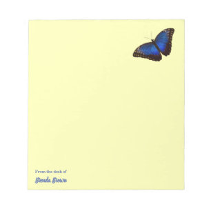 Personalisiert Beautiful Blue Morpho Butterfly Notizblock