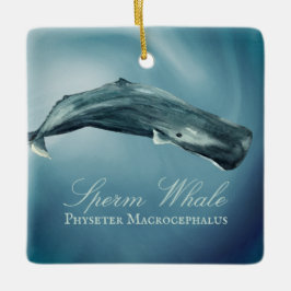 Personalisiert Beautiful Sperm Whale Weihnachten Keramikornament