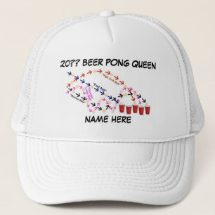 Personalisiert Beer Pong Queen Truckerkappe